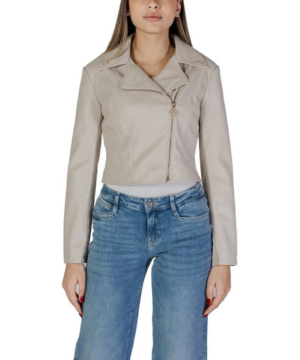 Guess Beige Polyethylene Jackets & Coat