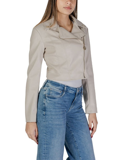 Guess Beige Polyethylene Jackets & Coat