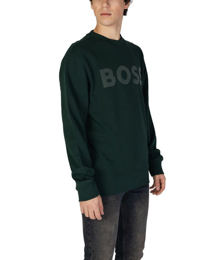 Hugo Boss Green Cotton Sweater