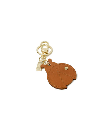 Alviero Martini Prima Classe Beige Leather Keychain