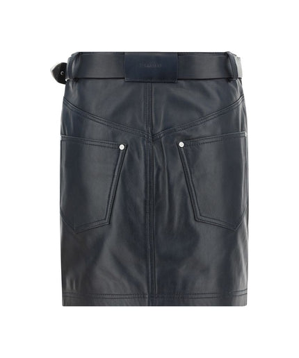 PINKO Leather Mini Skirt