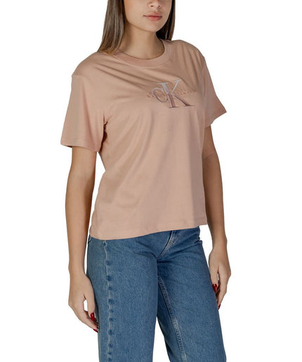 Calvin Klein Jeans Pink Cotton Tops & T-Shirt