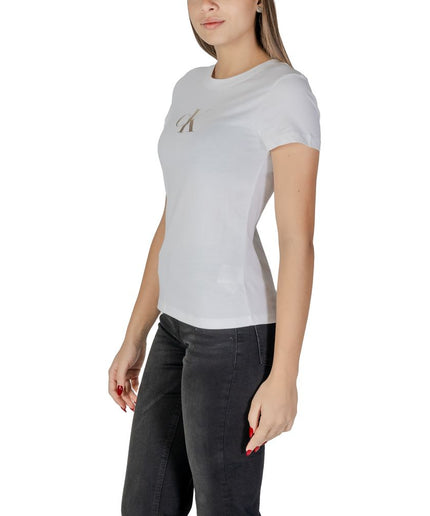 Calvin Klein Jeans White Cotton Tops & T-Shirt