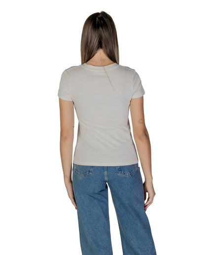 Calvin Klein Jeans Beige Cotton Tops & T-Shirt