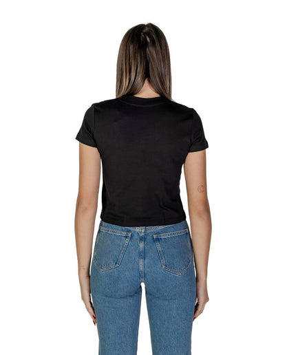 Calvin Klein Jeans Black Cotton Tops & T-Shirt