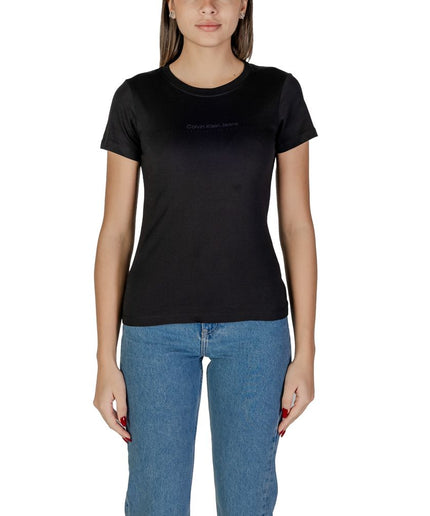 Calvin Klein Jeans Black Cotton Tops & T-Shirt