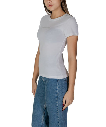 Calvin Klein Jeans White Cotton Tops & T-Shirt