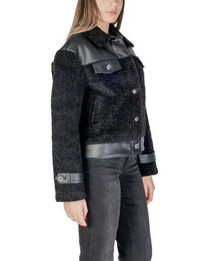 Morgan De Toi Black Polyester Jackets & Coat