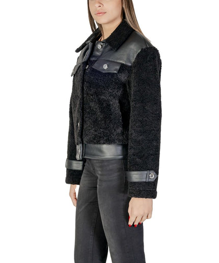 Morgan De Toi Black Polyester Jackets & Coat