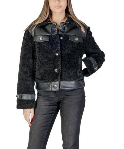 Morgan De Toi Black Polyester Jackets & Coat