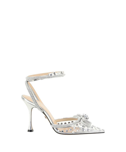 MACH & MACH Double Bow Pumps with rhinestones