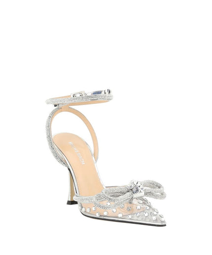 MACH & MACH Double Bow Pumps with rhinestones