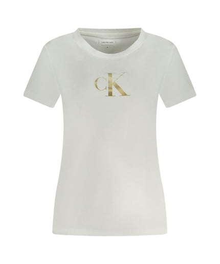 Calvin Klein White Cotton Tops & T-Shirt