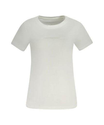 Calvin Klein White Cotton Tops & T-Shirt