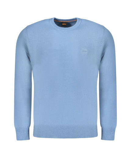 Hugo Boss Blue Cotton Sweater