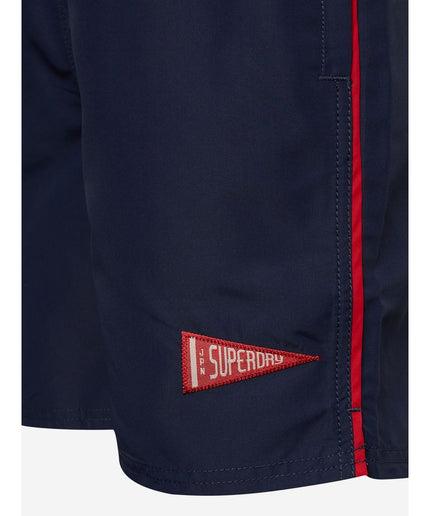 Superdry Blue Recycled Polyester Swimwear