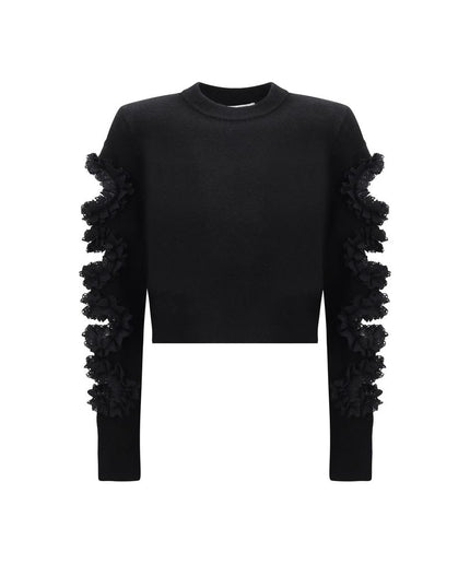 Self-Portrait Lace Cut-Out Detail Sweater