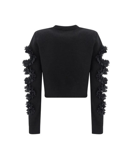 Self-Portrait Lace Cut-Out Detail Sweater