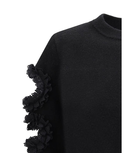 Self-Portrait Lace Cut-Out Detail Sweater