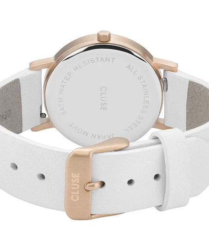 Cluse White Leather Watch