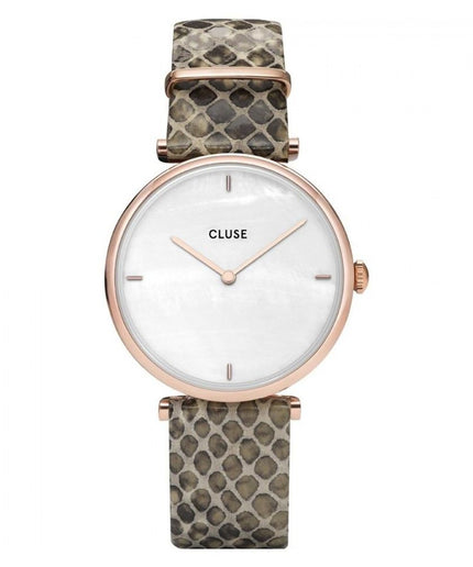 Cluse Beige Leather Watch