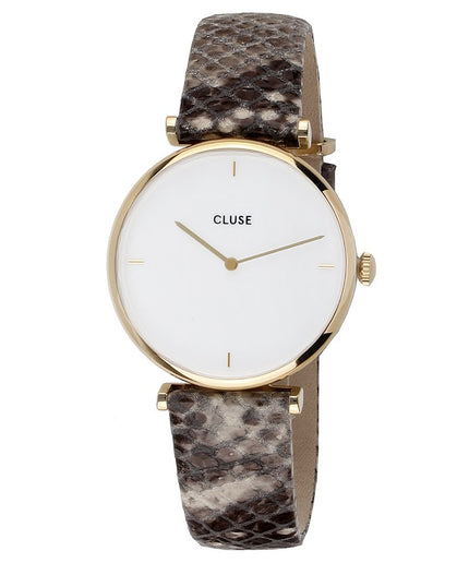 Cluse Beige Leather Watch