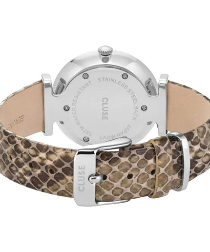 Cluse Beige Leather Watch