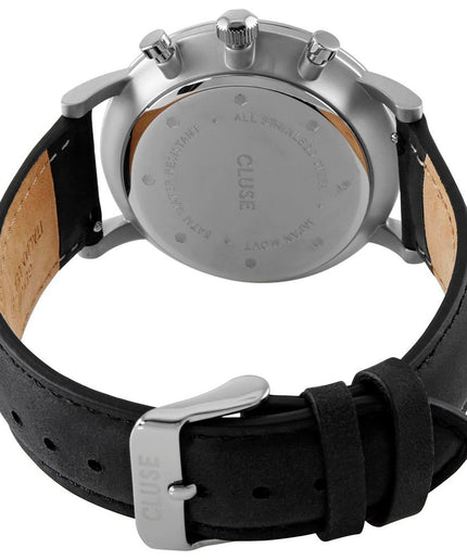 Cluse Black Leather Watch