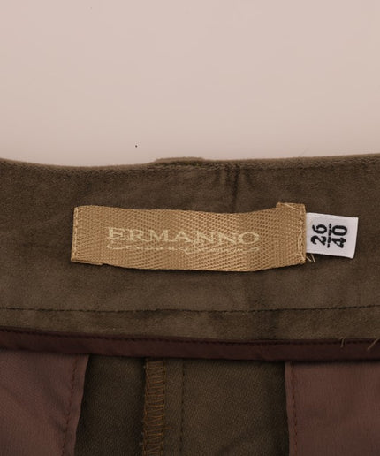 Ermanno Scervino Chic Brown Bermuda Elegance