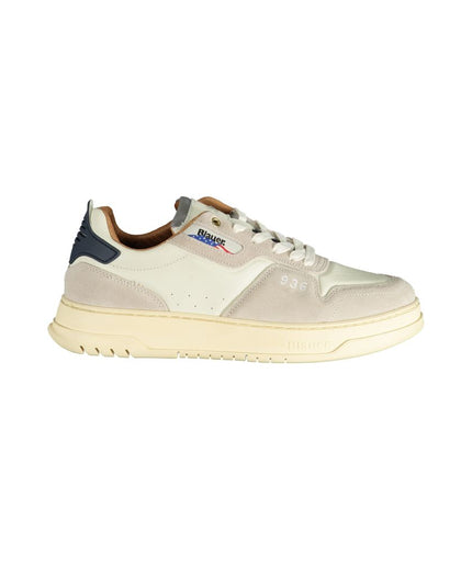 Blauer White Polyester Sneaker