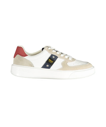 Blauer White Polyester Sneaker