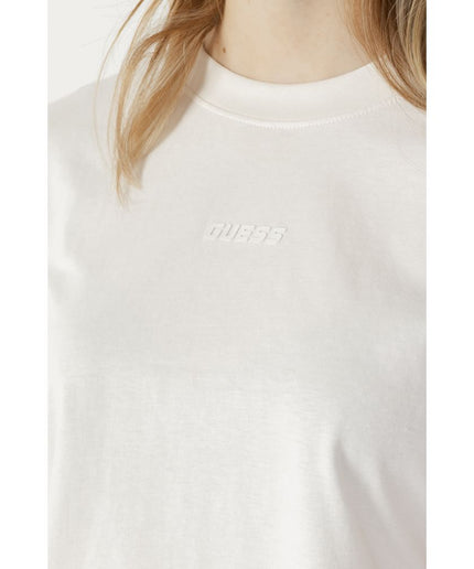 Guess Active Cream Cotton Tops & T-Shirt