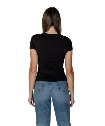 Tommy Hilfiger Jeans Black Cotton Rigenerato Tops & T-Shirt