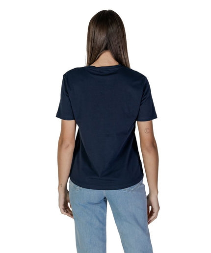 Vila Clothes Blue Cotton Tops & T-Shirt