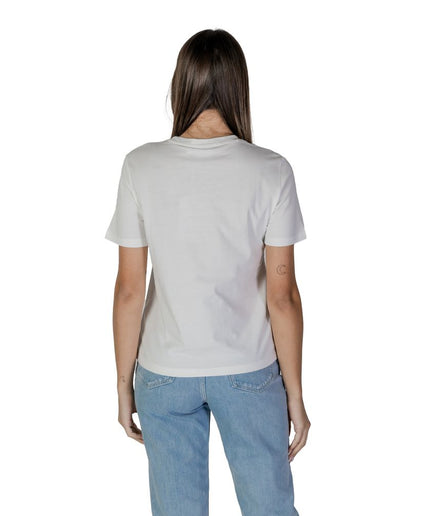 Vila Clothes White Cotton Tops & T-Shirt