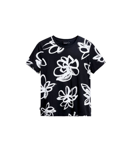 Desigual Black Cotton Tops & T-Shirt