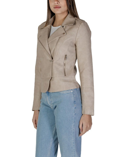 Only Beige Polyester Jackets & Coat