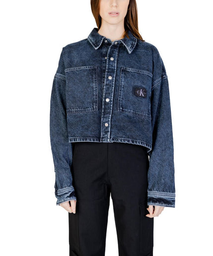 Calvin Klein Jeans Blue Recycled Cotton Jackets & Coat