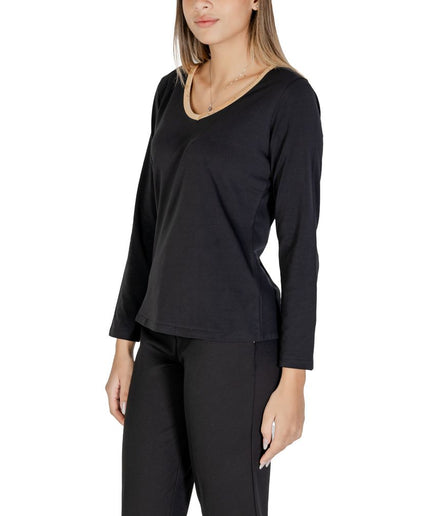 Alviero Martini Prima Classe Black Cotton Tops & T-Shirt