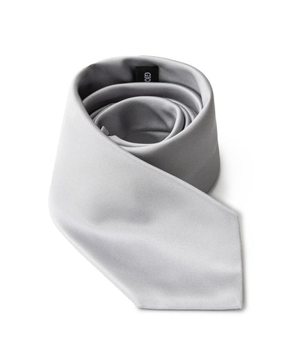 Giorgio Armani Silver Silk Ties & Bowty