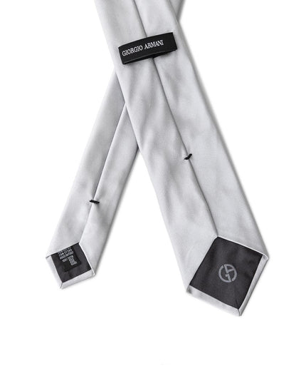 Giorgio Armani Silver Silk Ties & Bowty