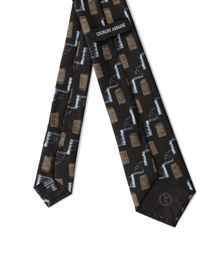 Giorgio Armani Black Silk Ties & Bowty