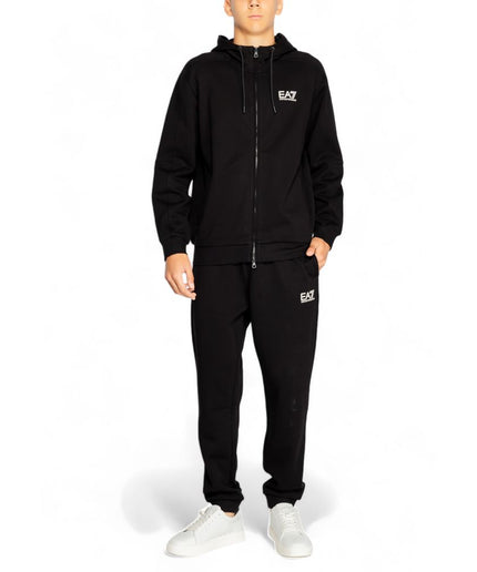 EA7 Emporio Armani Black And White Cotton Sweatsuit