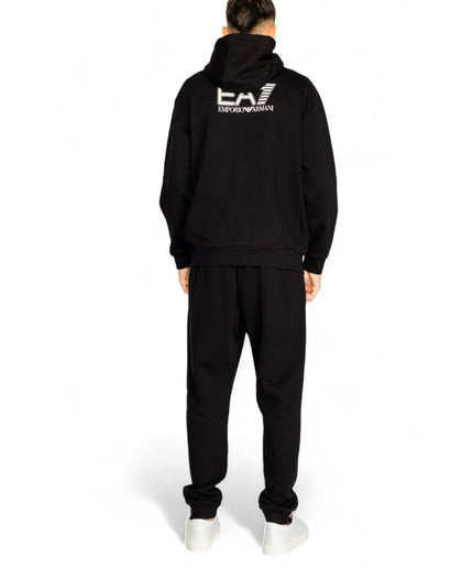 EA7 Emporio Armani Black And White Cotton Sweatsuit