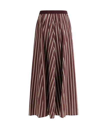 Forte_Forte Striped satin Long Skirt