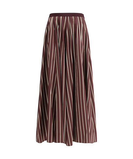 Forte_Forte Striped satin Long Skirt