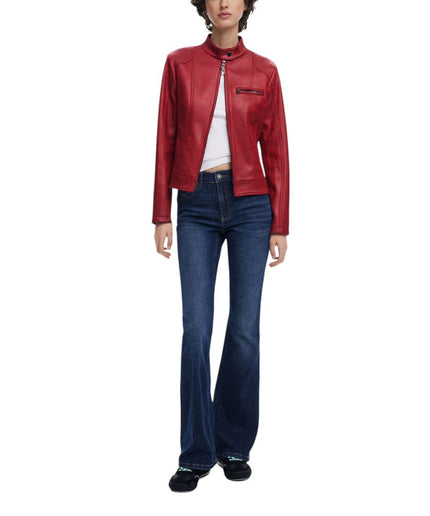 Desigual Red Polyester Jackets & Coat