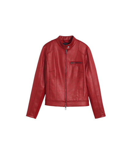 Desigual Red Polyester Jackets & Coat