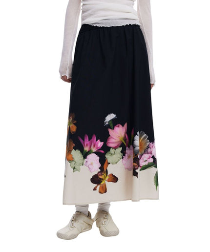 Desigual Black Cotton Skirt