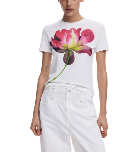 Desigual White Cotton Tops & T-Shirt